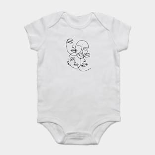 woman face Baby Bodysuit